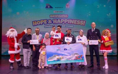 Hampir 200 keluarga RMHC Malaysia dibawa menaiki kapal mewah sempena cuti sekolah
