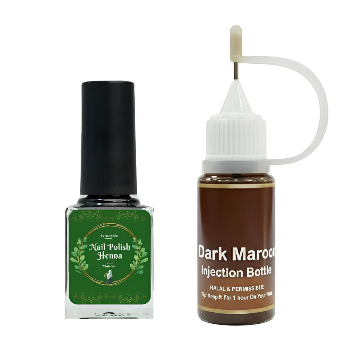 Natural Instant Henna Nail Polish Bottle + Injection Combo Pack of 2 Price Only…