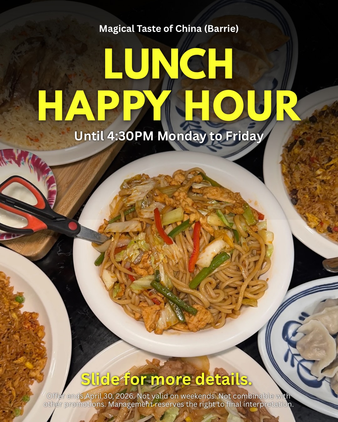 🔥Happy Hour Stir-Fried Hand-Pulled Noodles (Chicken) NOW $10.99 Was $19.49…