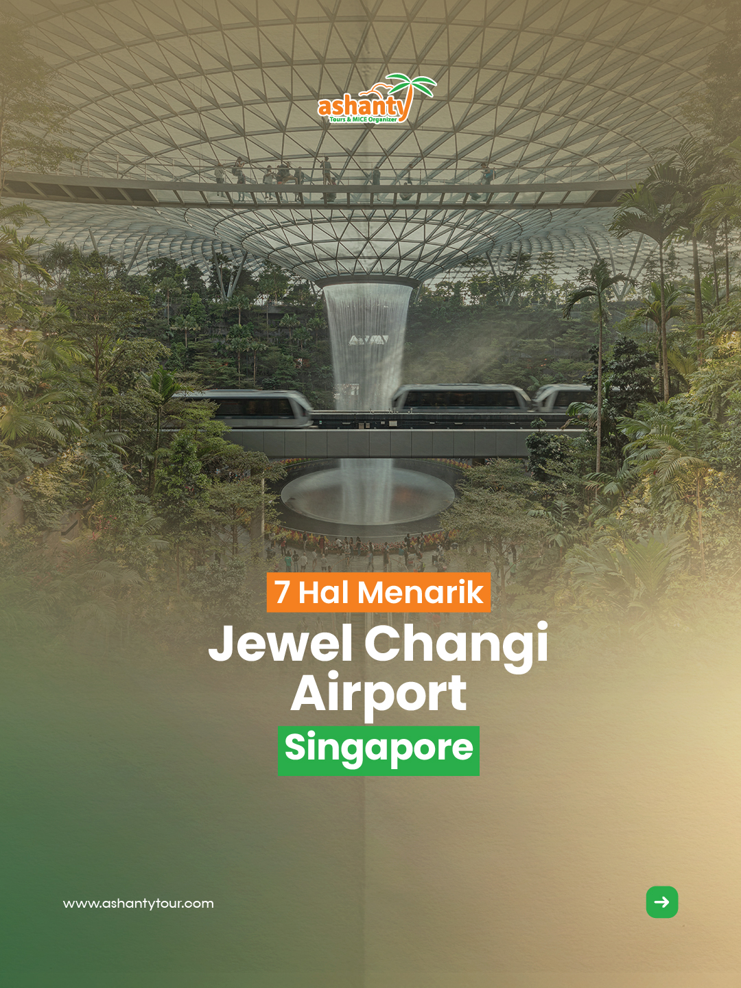 Jewel Changi Airport adalah kompleks hiburan, ritel, dan taman bertema alam…