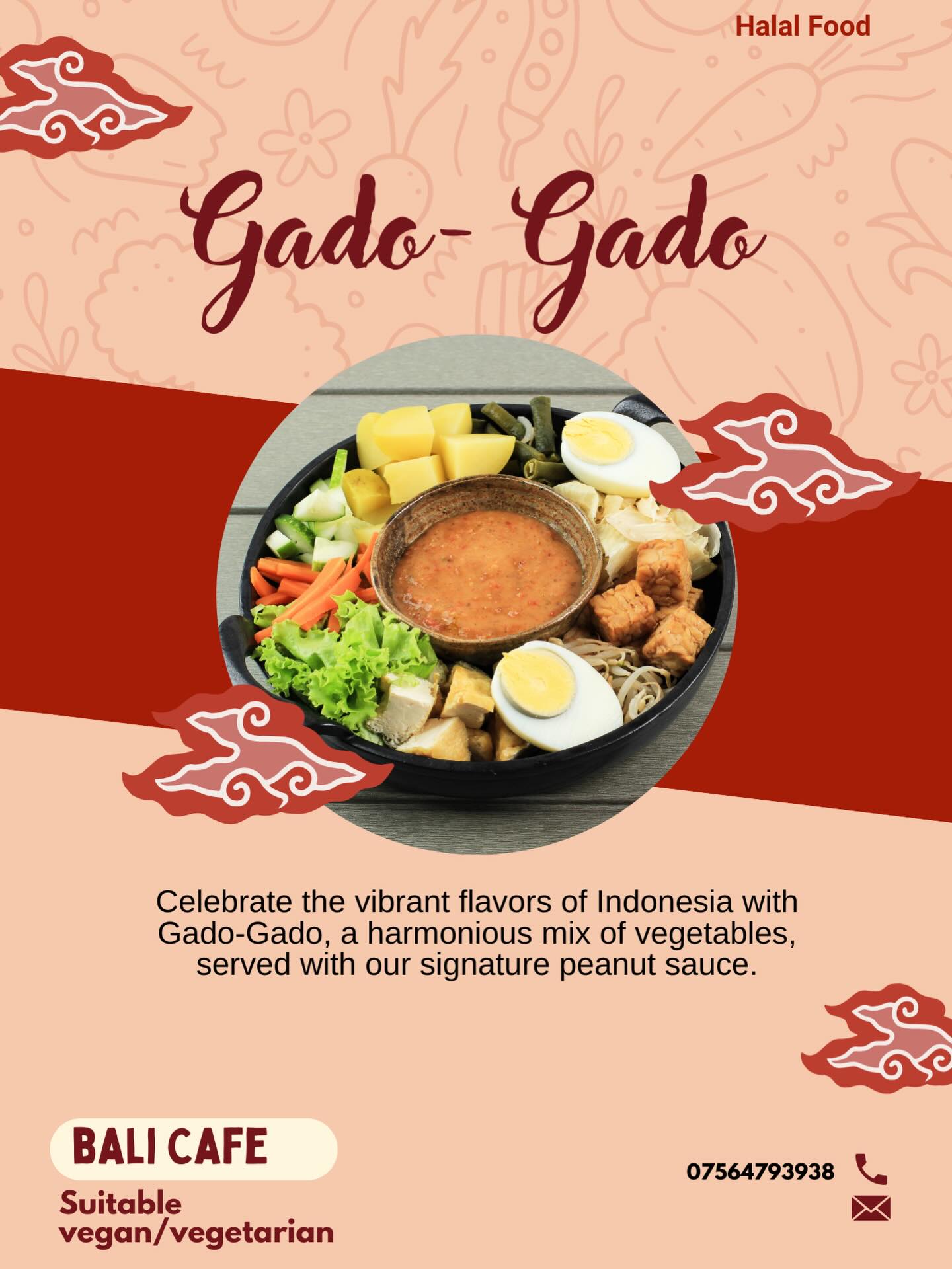 Famous vegetarian salad with peanuts sauce/gado gado #halal #liverpool #vegan…