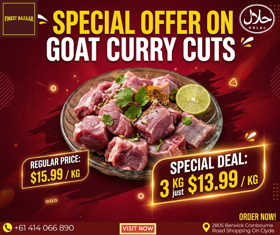 Spice up your next meal with our Special Offer on Premium Goat Curry Cuts at…