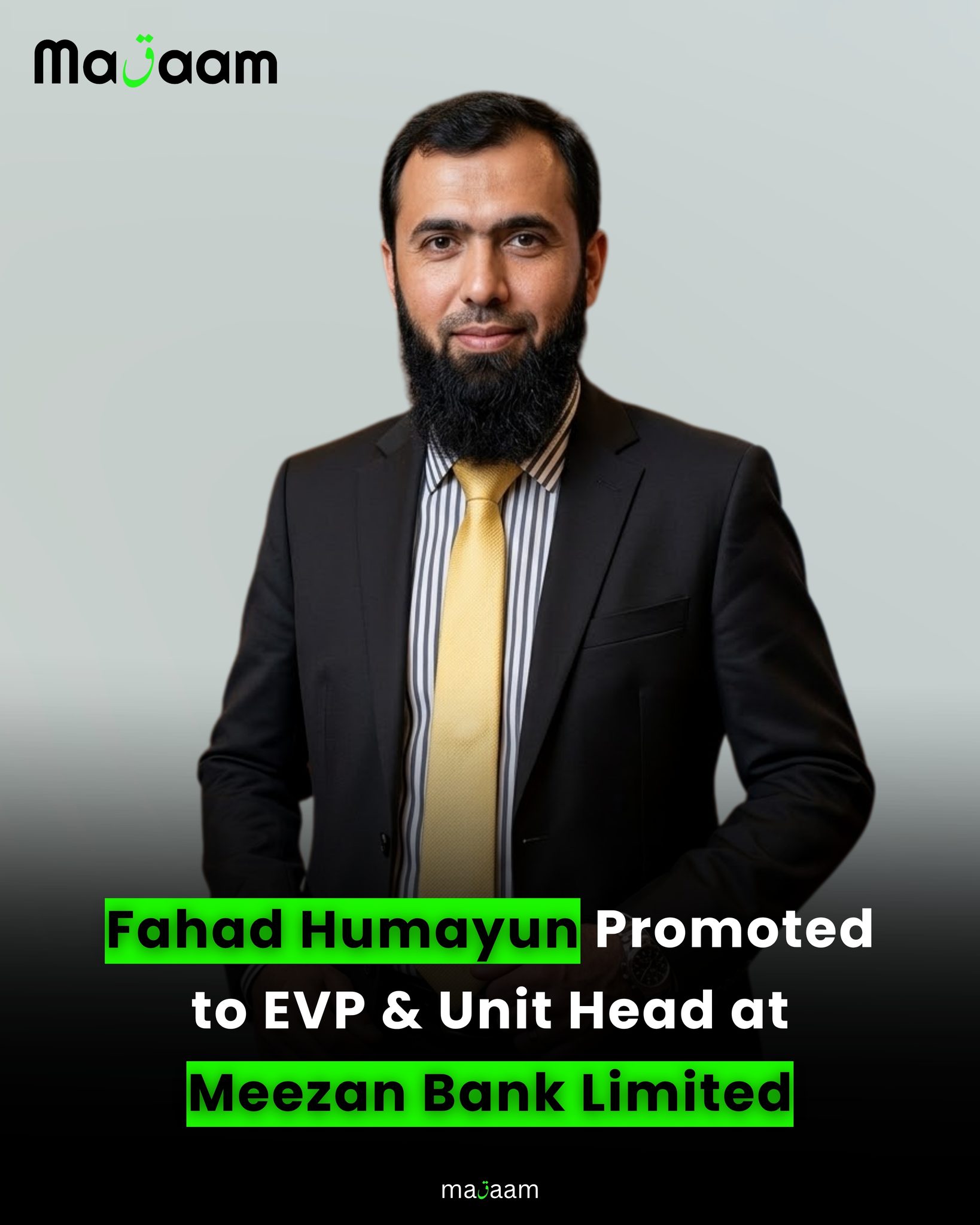 Fahad Humayun Promoted to EVP & Unit Head at meezanbanklimited. Fahad Humayun…