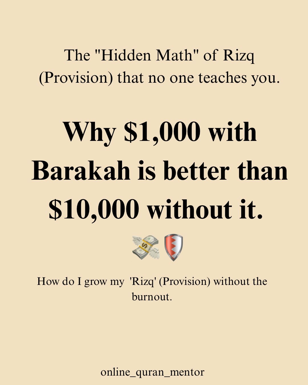 In this new series, I’m showing you how to grow your provision (Rizq) without…