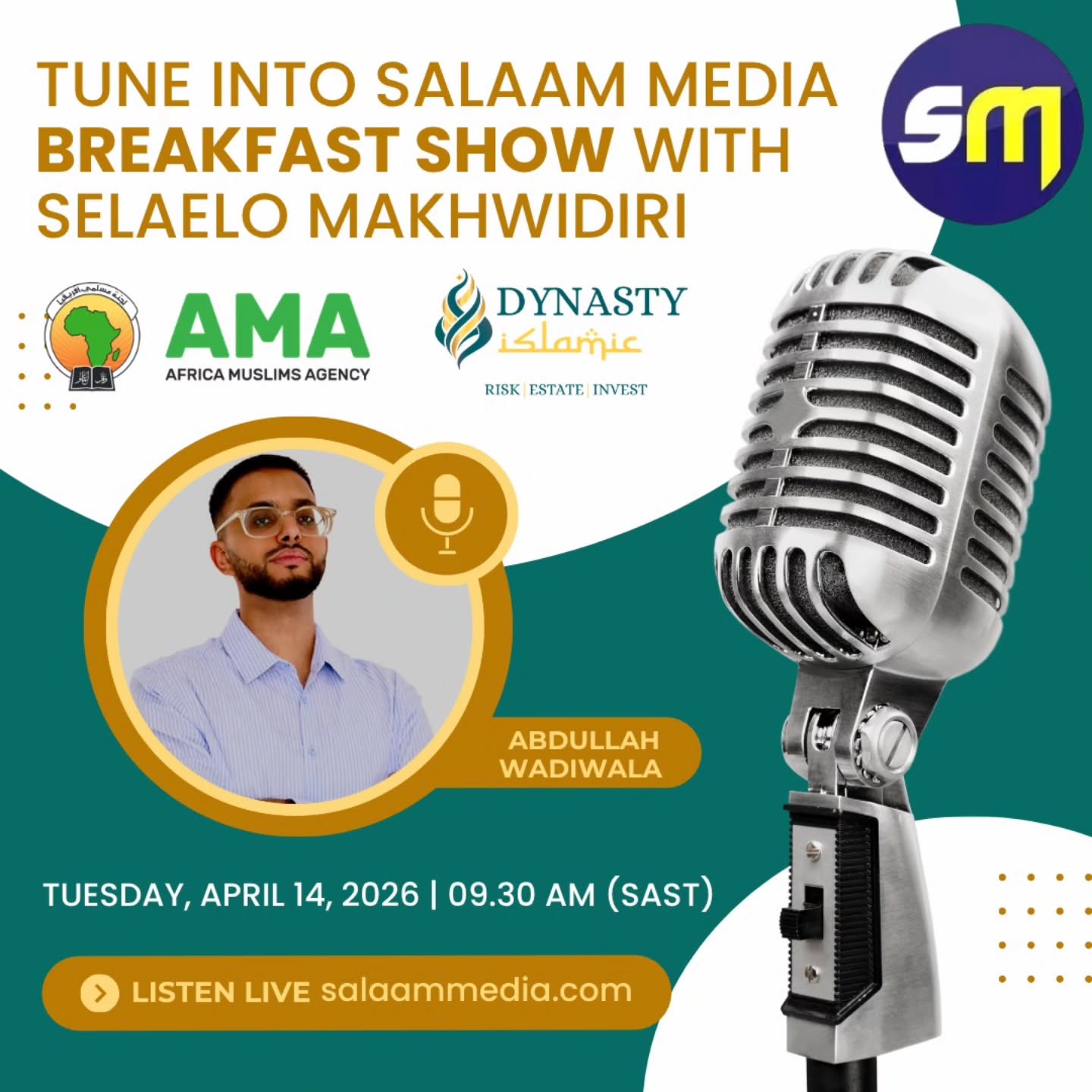 Looking forward to joining the Salaam Media Breakfast Show tomorrow with…