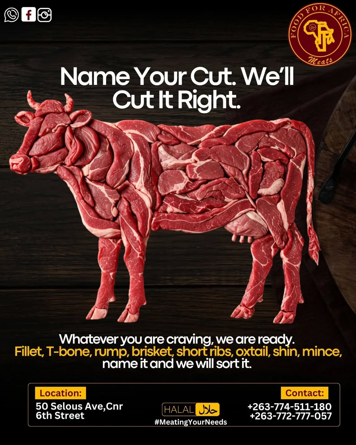 Name your cut, and we’ll cut it right 🥩🔥 Whatever you’re craving, we’ve got…