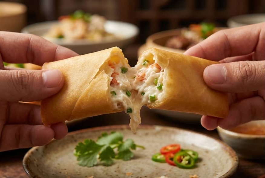 That golden crunch. That creamy, savory center. Our signature Popia Crab…