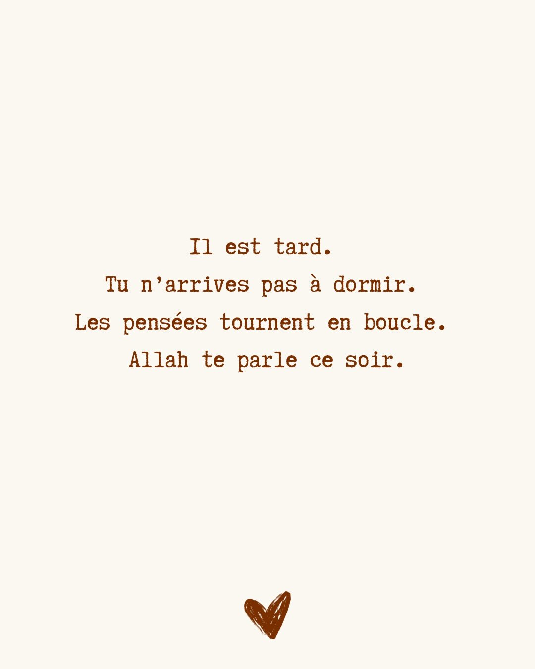 Il est tard. Tu n’arrives pas à dormir. Et si c’était un signe ? 🤍 Ces nuits…