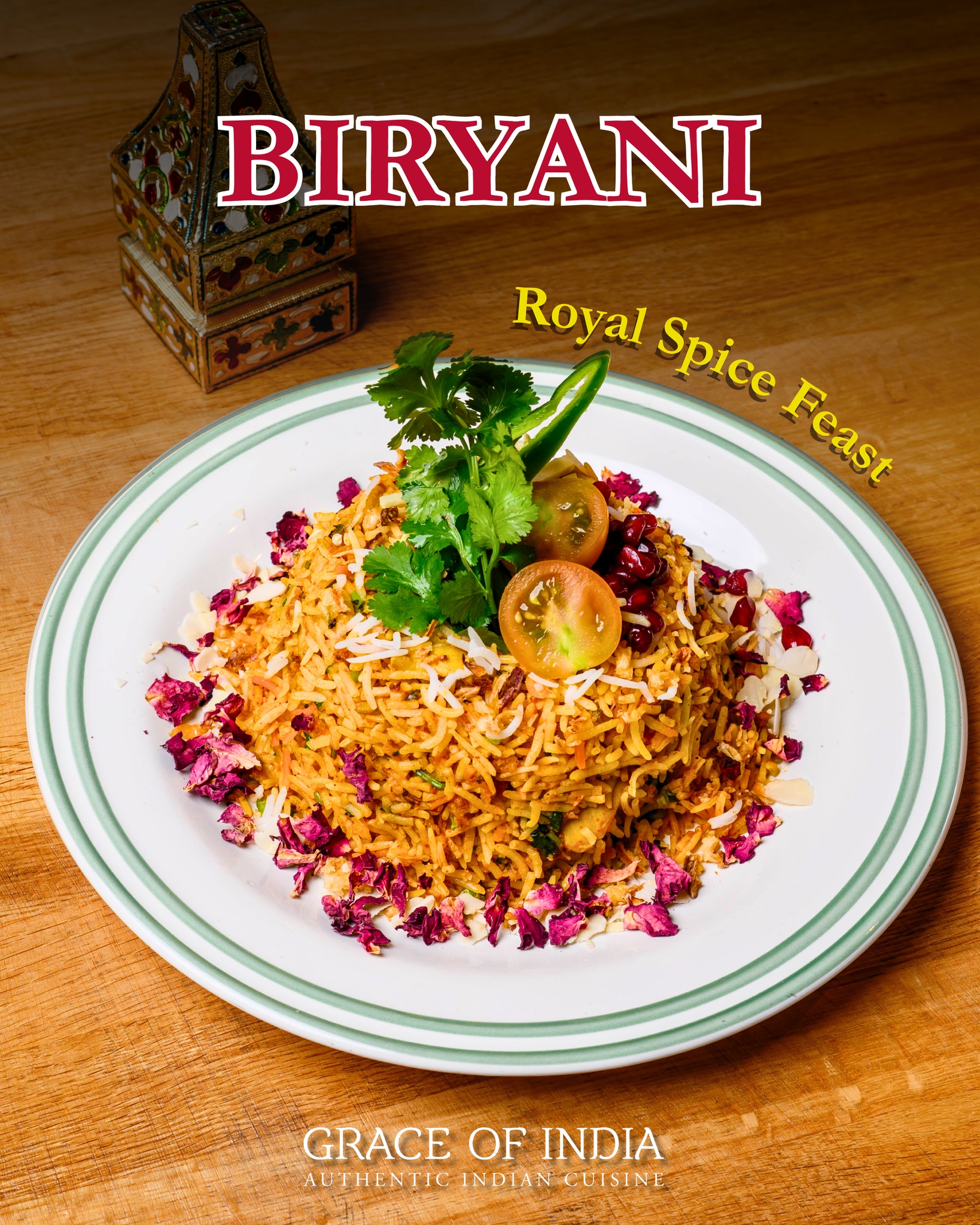 Experience the taste of authentic Indian biryani 🍛🔥 Slow-cooked basmati rice…