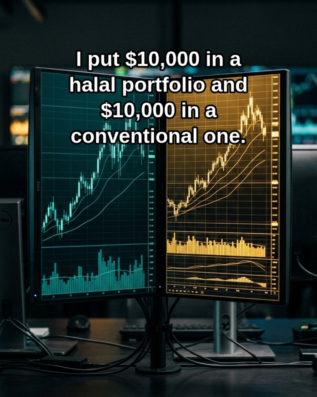 I put $10,000 in a halal portfolio and $10,000 in a conventional one. Everyone…