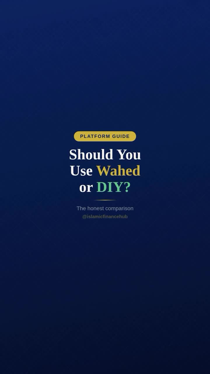 Wahed or DIY? The honest answer — it depends. Wahed is perfect if you want…