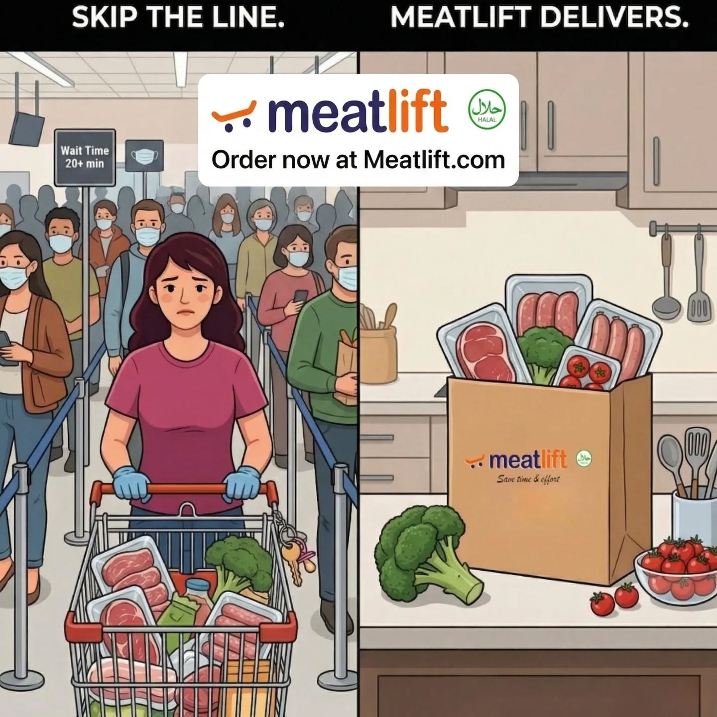 Skip the line. Eat better. 🥩🔥 Halal delivery made easy with MeatLift. Link in…