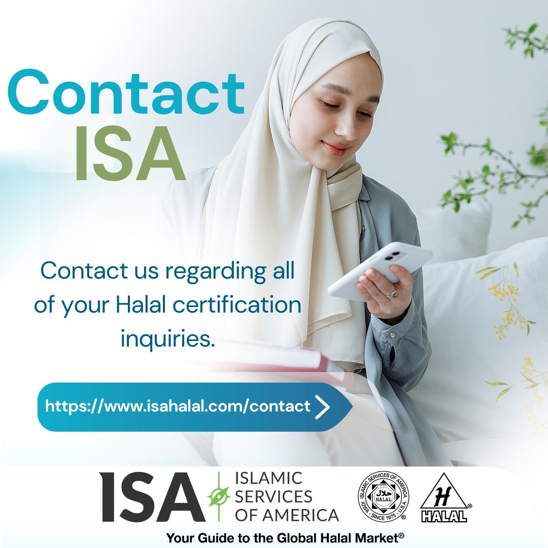 🌿Contact ISA For All Your Halal Needs! 📌Why Should You Contact ISA? ✅ ISA is…