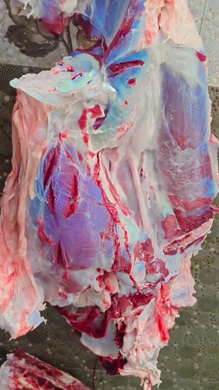 Fresh buffalo halal meat cutting video 🥩 Street style cutting satisfying…