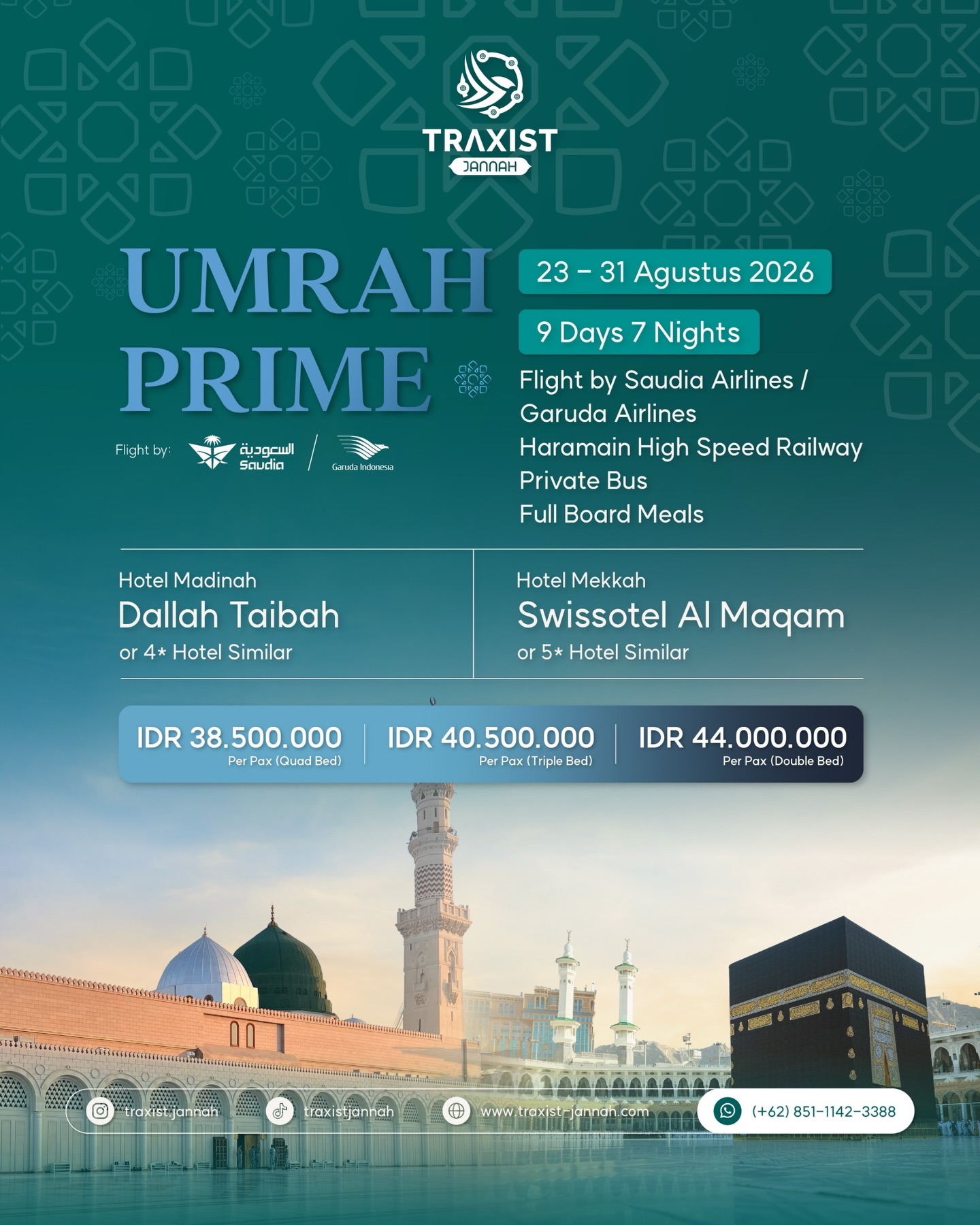 UMRAH PRIME🕋 “Dan sempurnakanlah ibadah haji dan umrah karena Allah.” (QS…