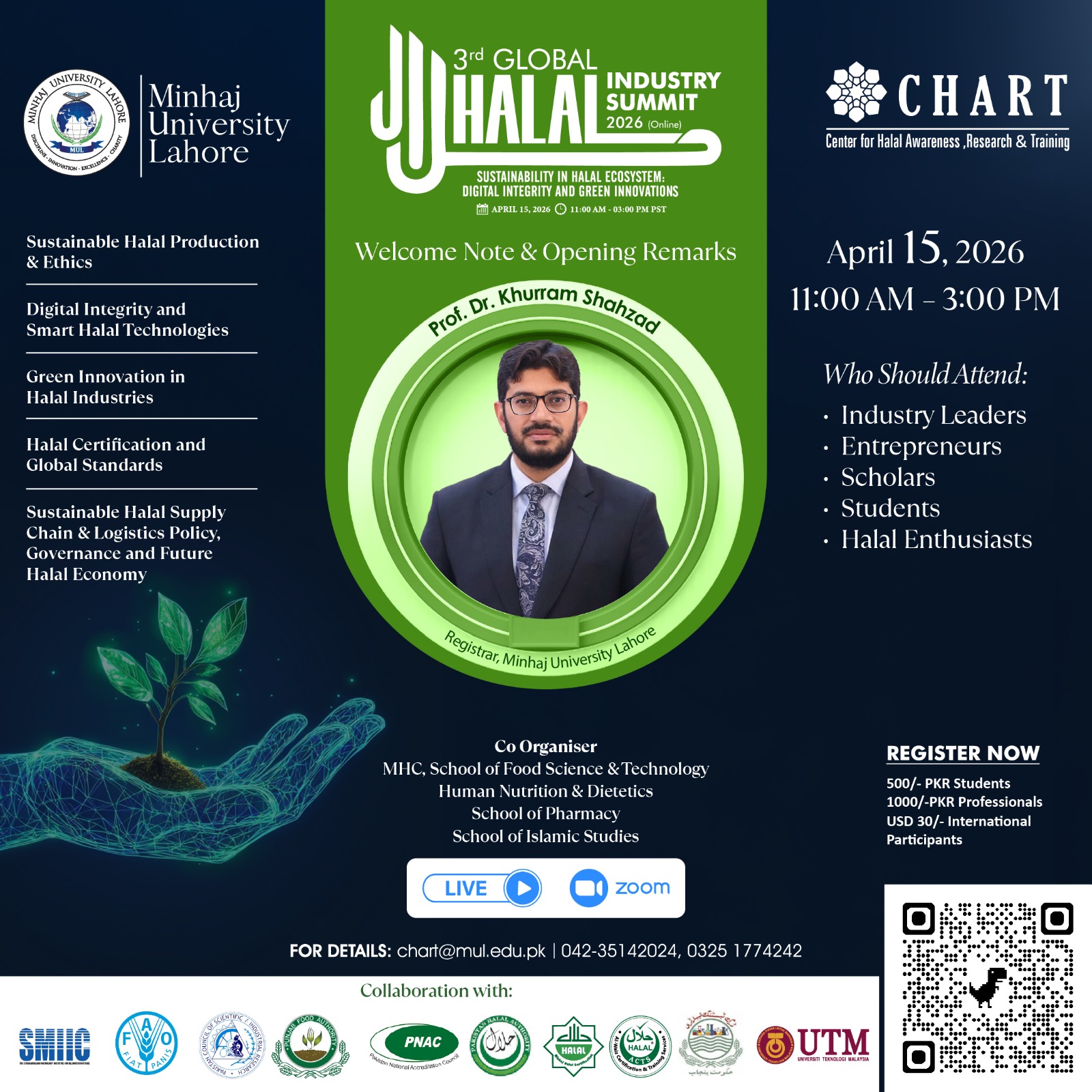 3rd Global Halal Industry Summit 2026 at Minhaj University Lahore Welcome Note…