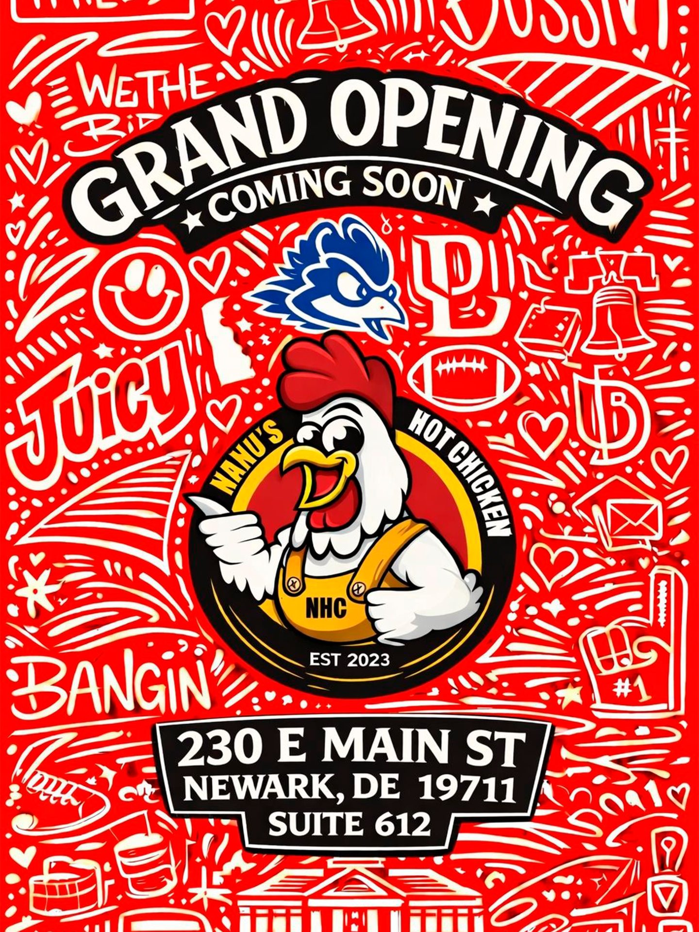 Newark… something big is on the way. 👀🔥 Nanu’s Hot Chicken is getting ready…
