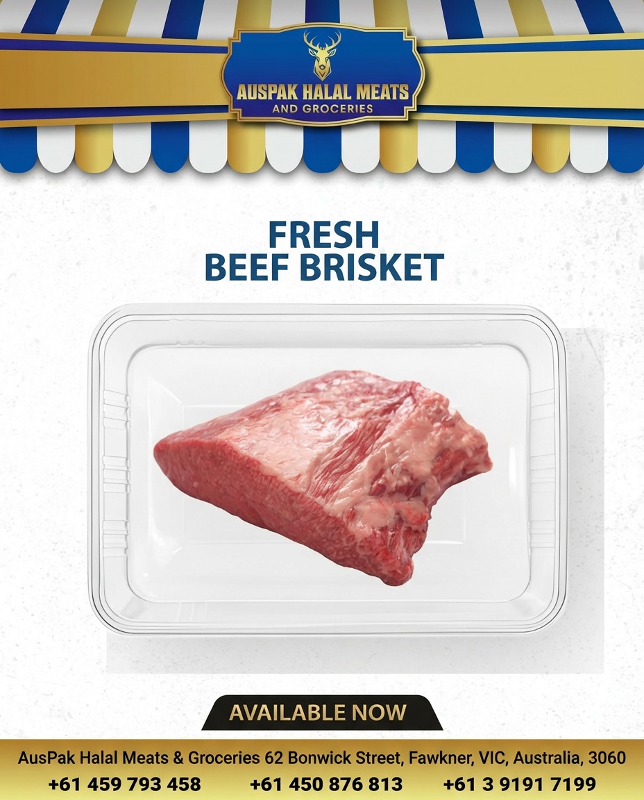 Fresh Beef Brisket – perfect for slow cooking, BBQ or your favourite curries…