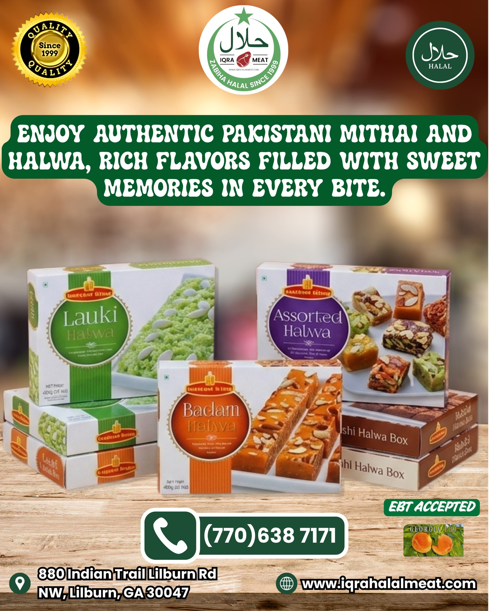 Bring home classic Pakistani sweets, delicious mithai and halwa crafted with…
