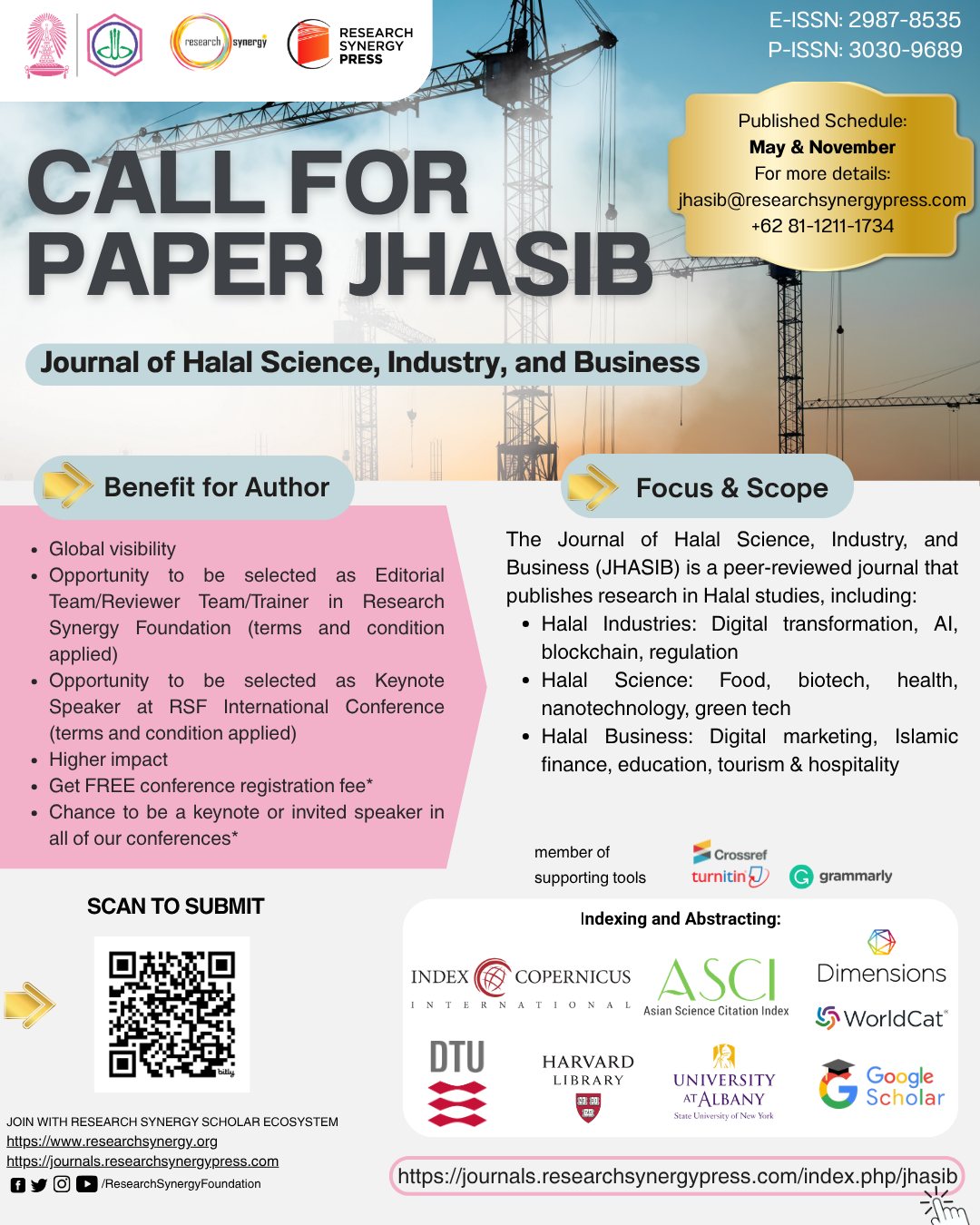 📢 CALL FOR PAPER | JHASIB Journal of Halal Science, Industry, and Business 🌙…