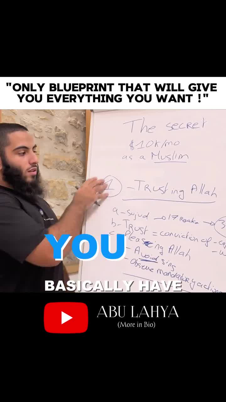 The halal blueprint to making money online is in the bio. abu_lahya1 #AbuLahya…