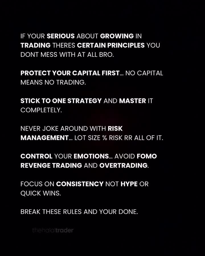 If your serious about trading you dont play with these principles. Ever…