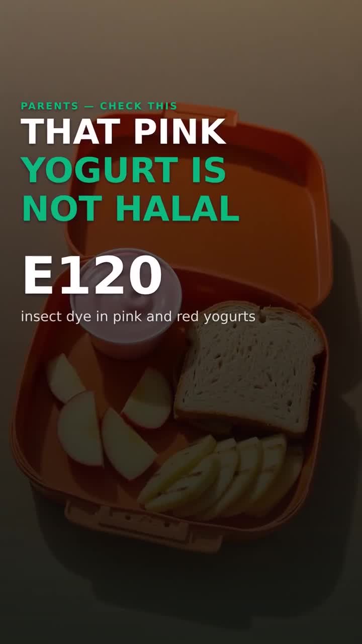Pink yogurt in your child’s lunchbox. Check the colour. 🍓 E120 = carmine = dye…