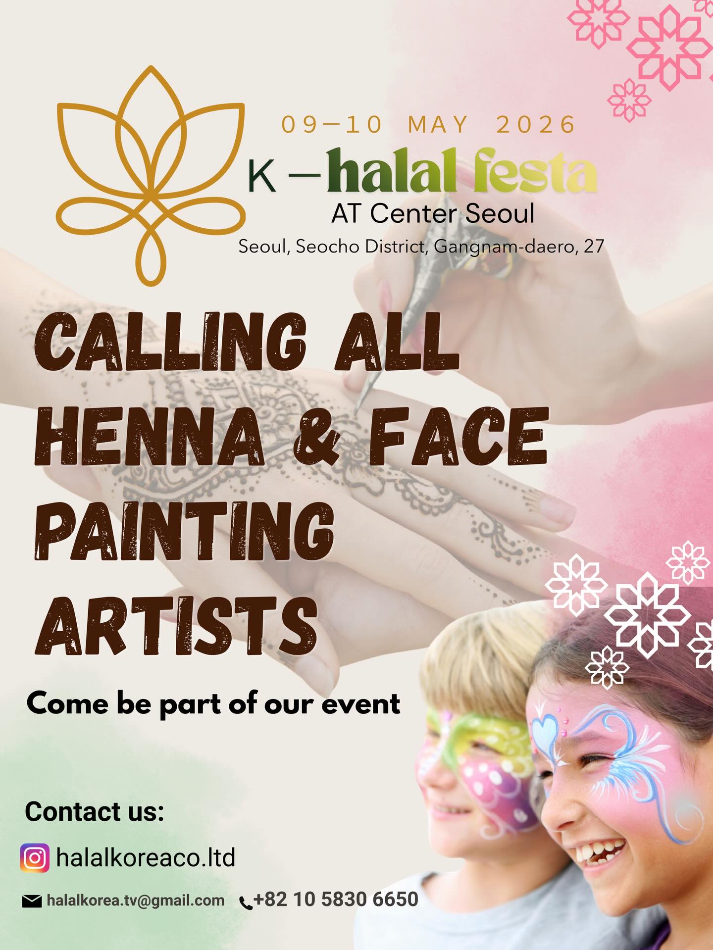 Calling all Henna & Face Painting artists 💕 We’d love to have you at Halal…