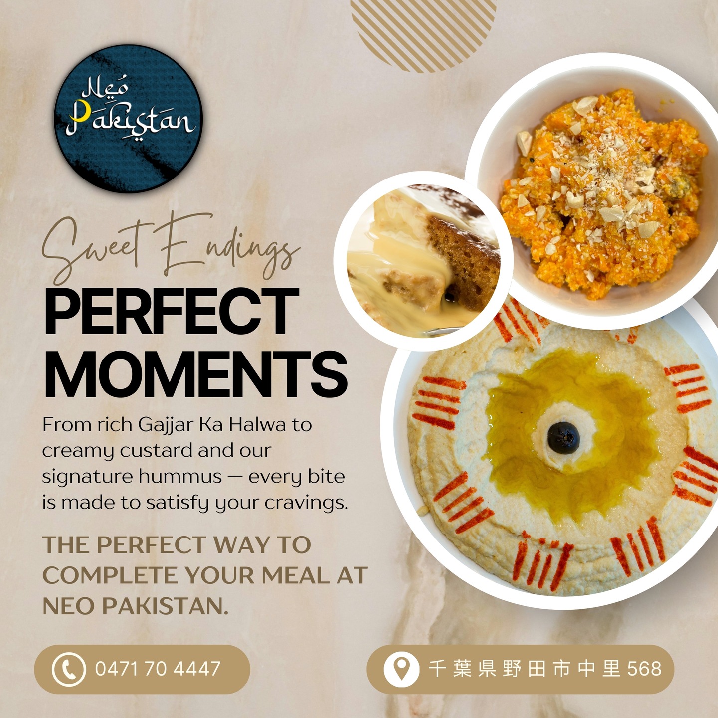 End your meal on a sweet note at Neo Pakistan 🍮✨ From traditional favorites to…
