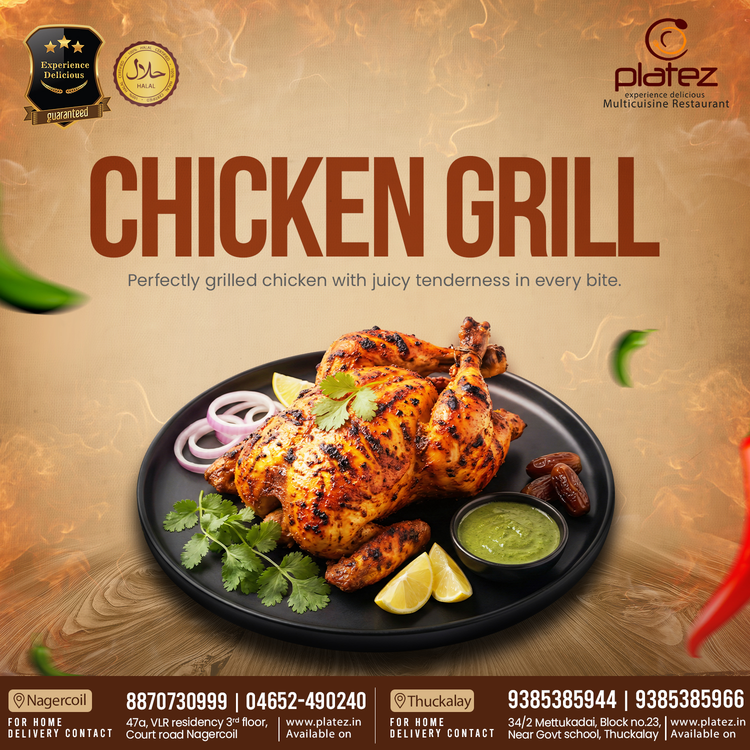 🔥 Craving Something Juicy & Smoky Right Now? 🍗 Order Your Chicken Grill…